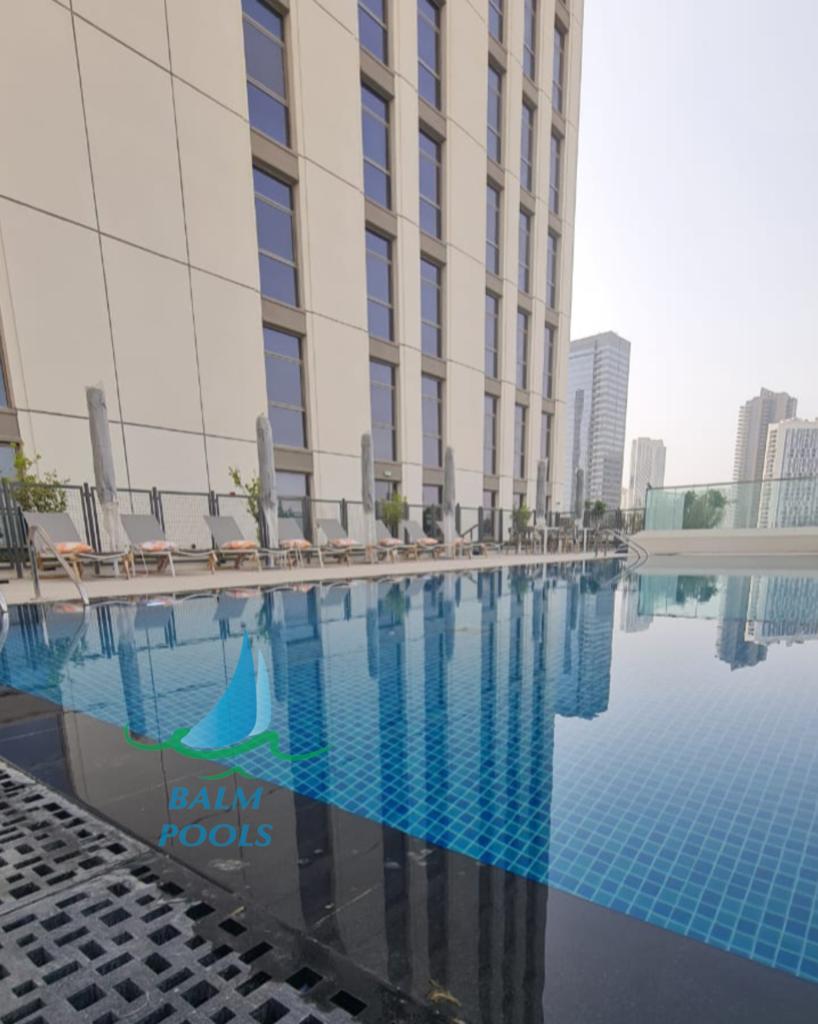 Rooftop city pool